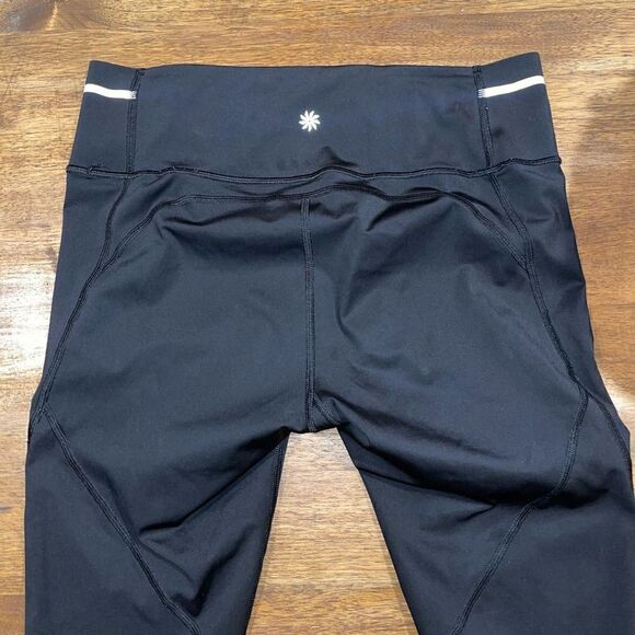 Athleta Sonic Capri Reflective Waist Black Sz M - Picture 5 of 9